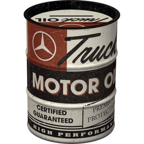 Spardose Ölfass "Daimler Truck" (11.7 x 9.3 x 9.9 cm)