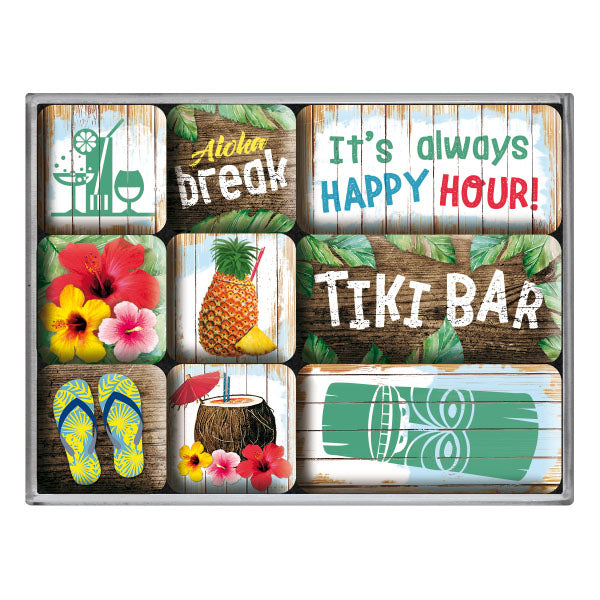 Magnetset "Tiki Bar" (9 Stk. verschiedene Muster)