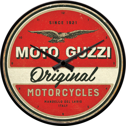 Wanduhr "Moto Guzzi Original Motorcycles" (Ø 31.0 cm)