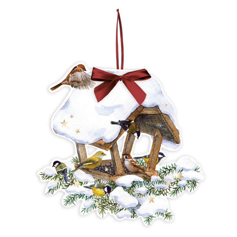 Dekoschild "Vogelhaus" (18 x 17 cm)