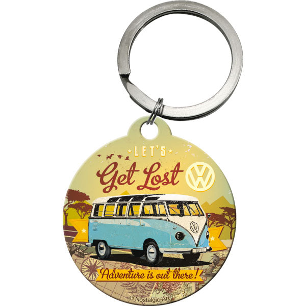 Schlüsselanhänger" Volkswagen VW Bulli - Lets Get Lost", rund