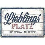 Blechschild "Home & Country - Lieblingsplatz" (20 x 30 cm)