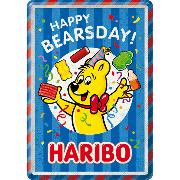 Blechschild "Haribo - Happy Bearsday" (10 x 14 cm)
