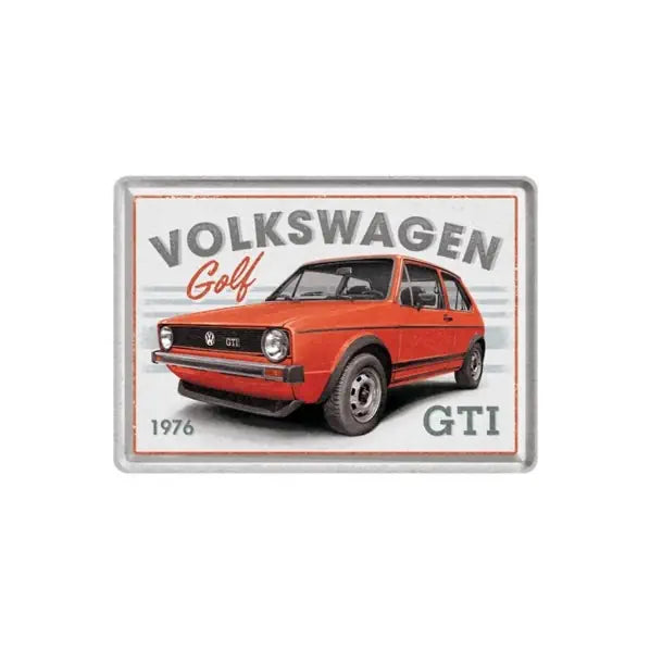 Blechschild "VW Golf GTI 1976" (10 x 14 cm)