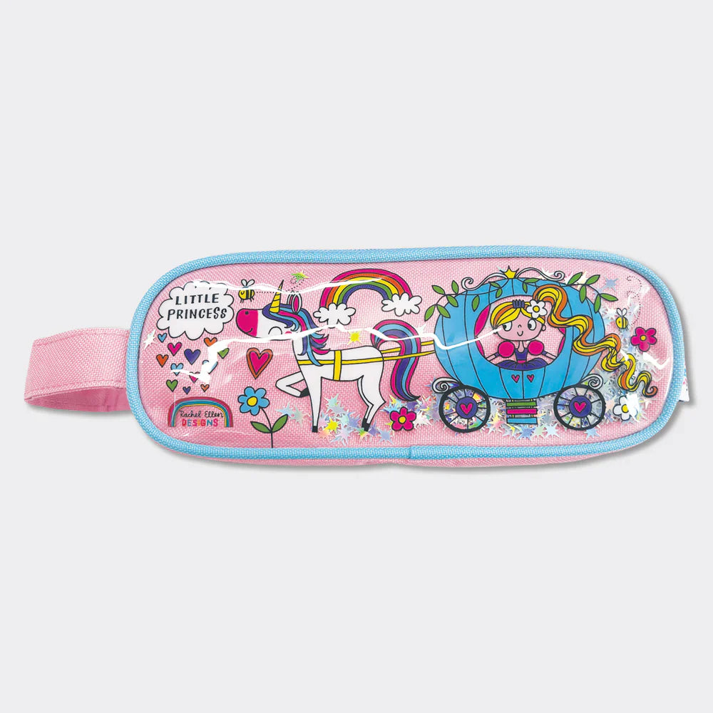 Glitzer-Federmäppchen mit Tragegriff "Little Princess"