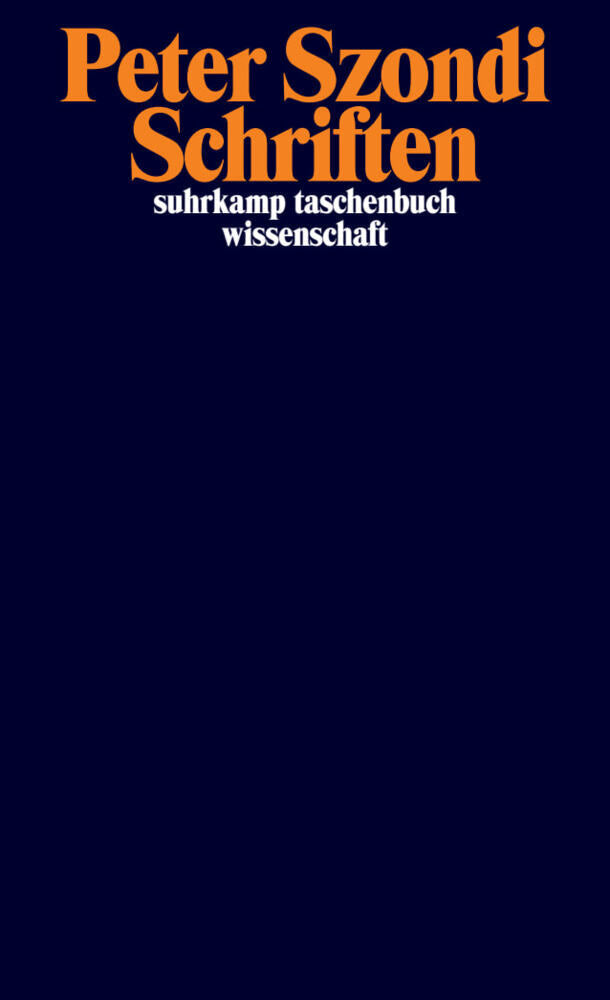 Schriften, 2 Bde. (Peter Szondi)