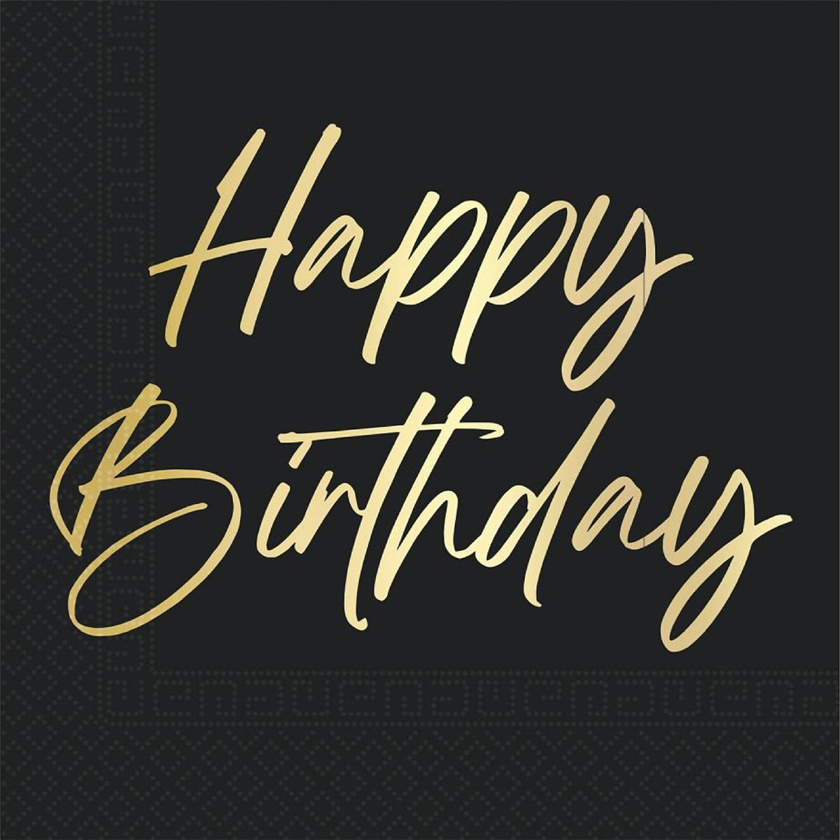 Papierservietten "Elegant Happy Birthday" (20 Stk., 33 × 33 cm