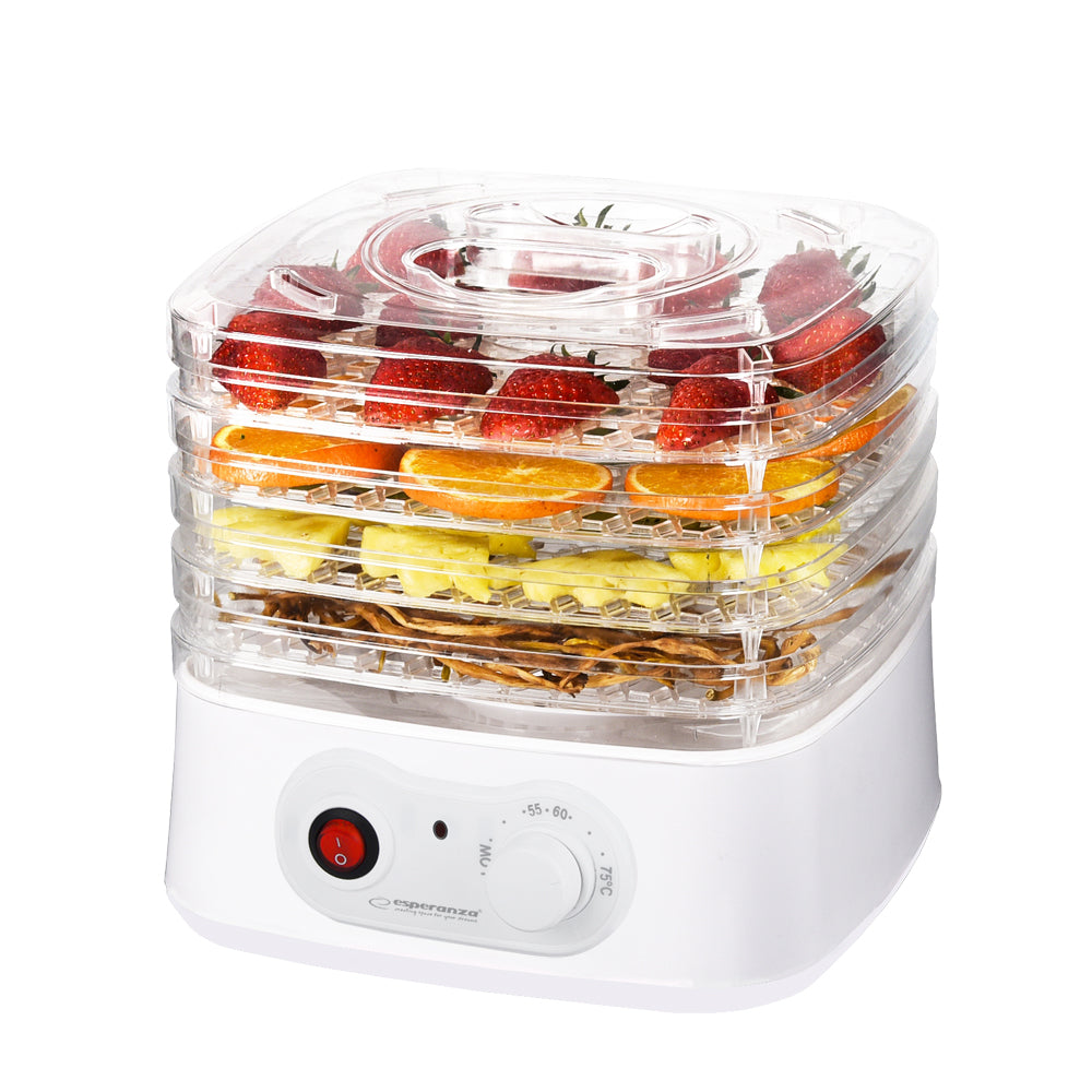 Dörrgerät für Obst und Gemüse, mit 4 transparenten Sieben (250 W)
