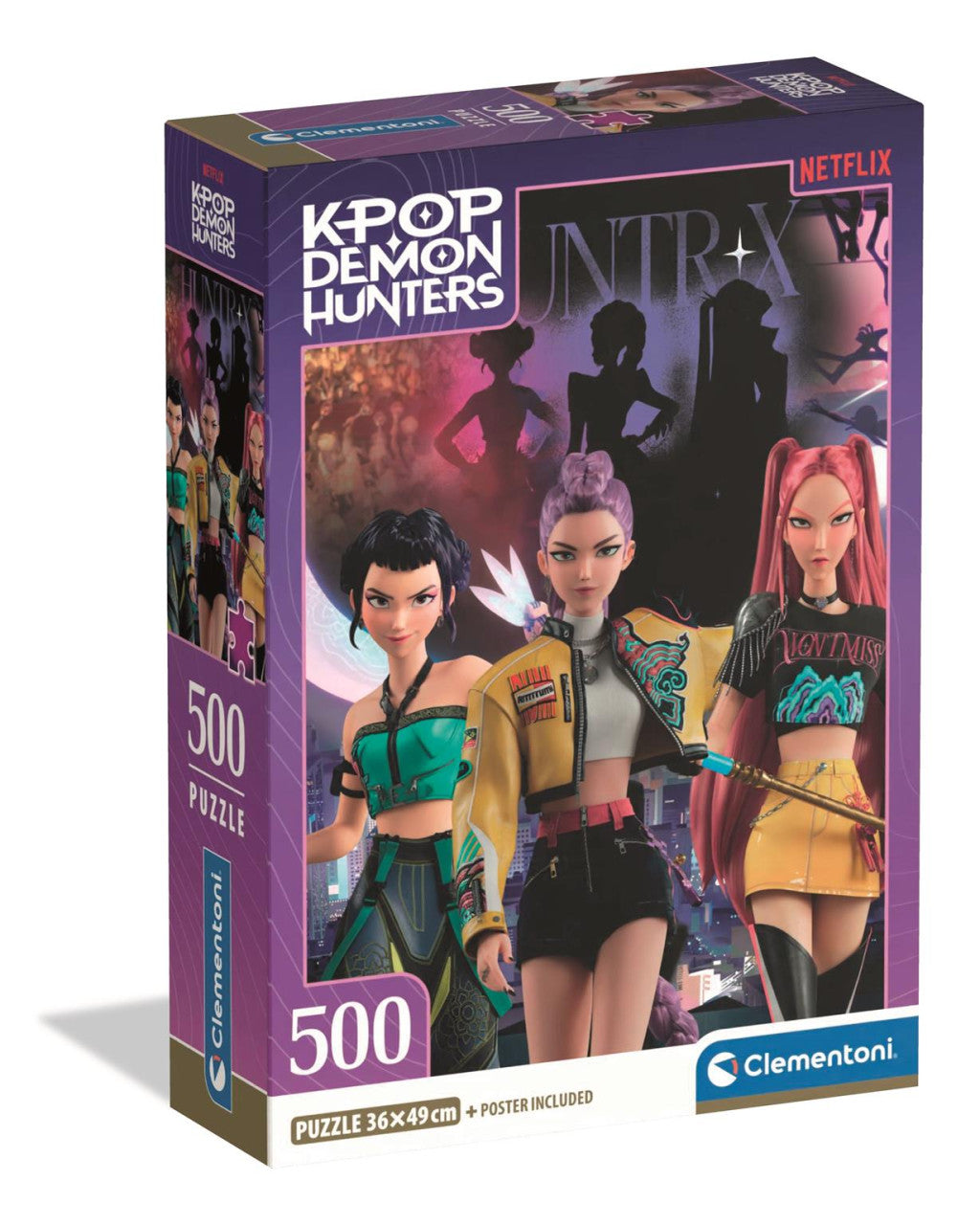 Clementoni Puzzle "K-Pop Demon Hunters - Night Pulse" (500 Teile, mit Poster)