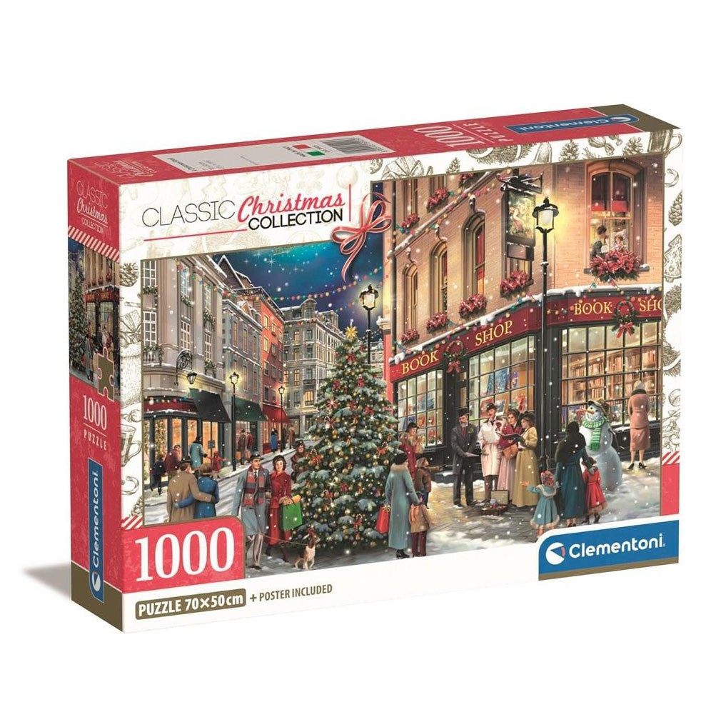 Clementoni Puzzle "Weihnachtsspaziergang" (1000 Teile mit Poster)