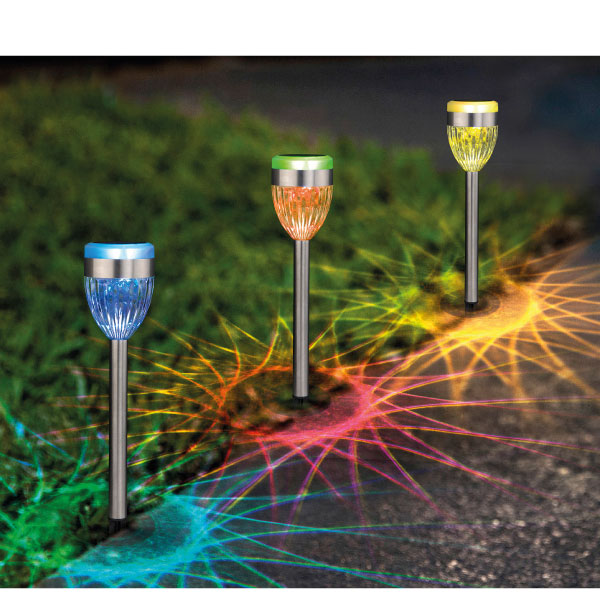 Garten-Solarfackel "Aurora" mit RGB-/Warmweisslicht
