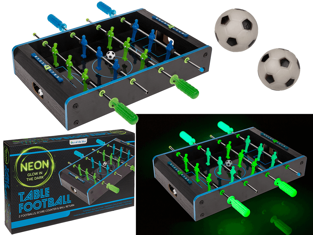 Tischfussball-Kicker "Glow in the Dark"