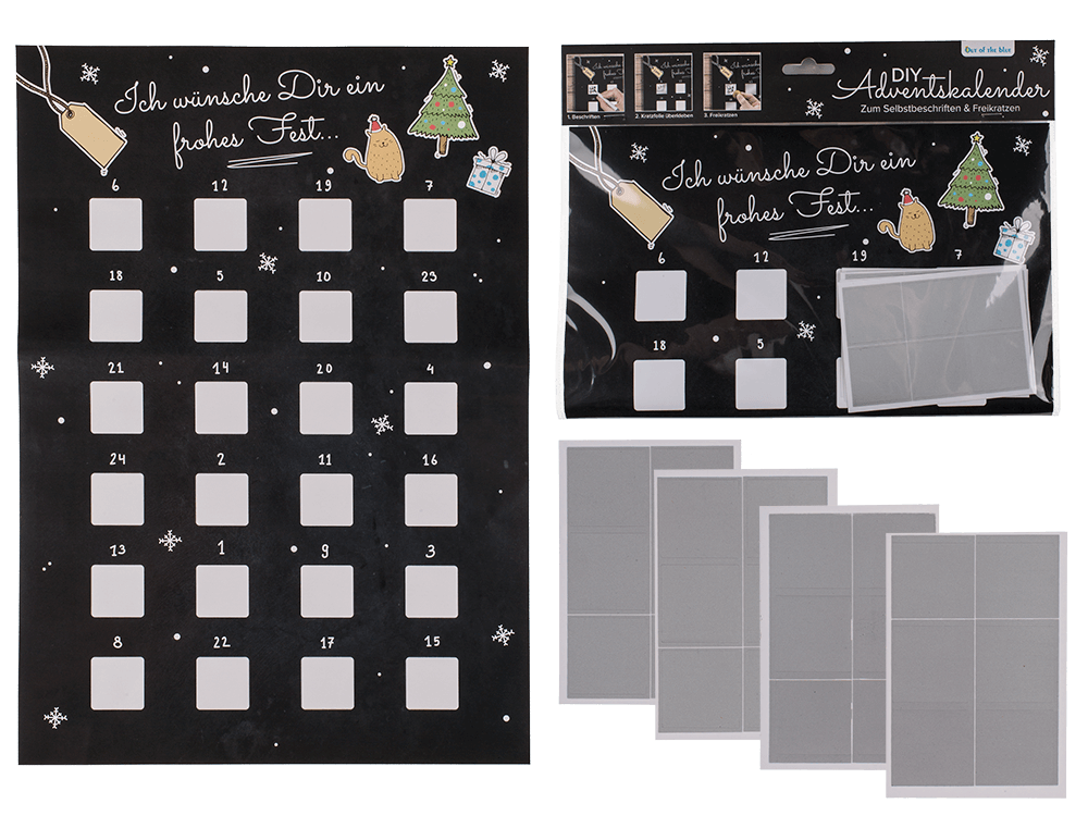 DIY-Kratzpapier-Adventskalender "Herzensbotschaften"
