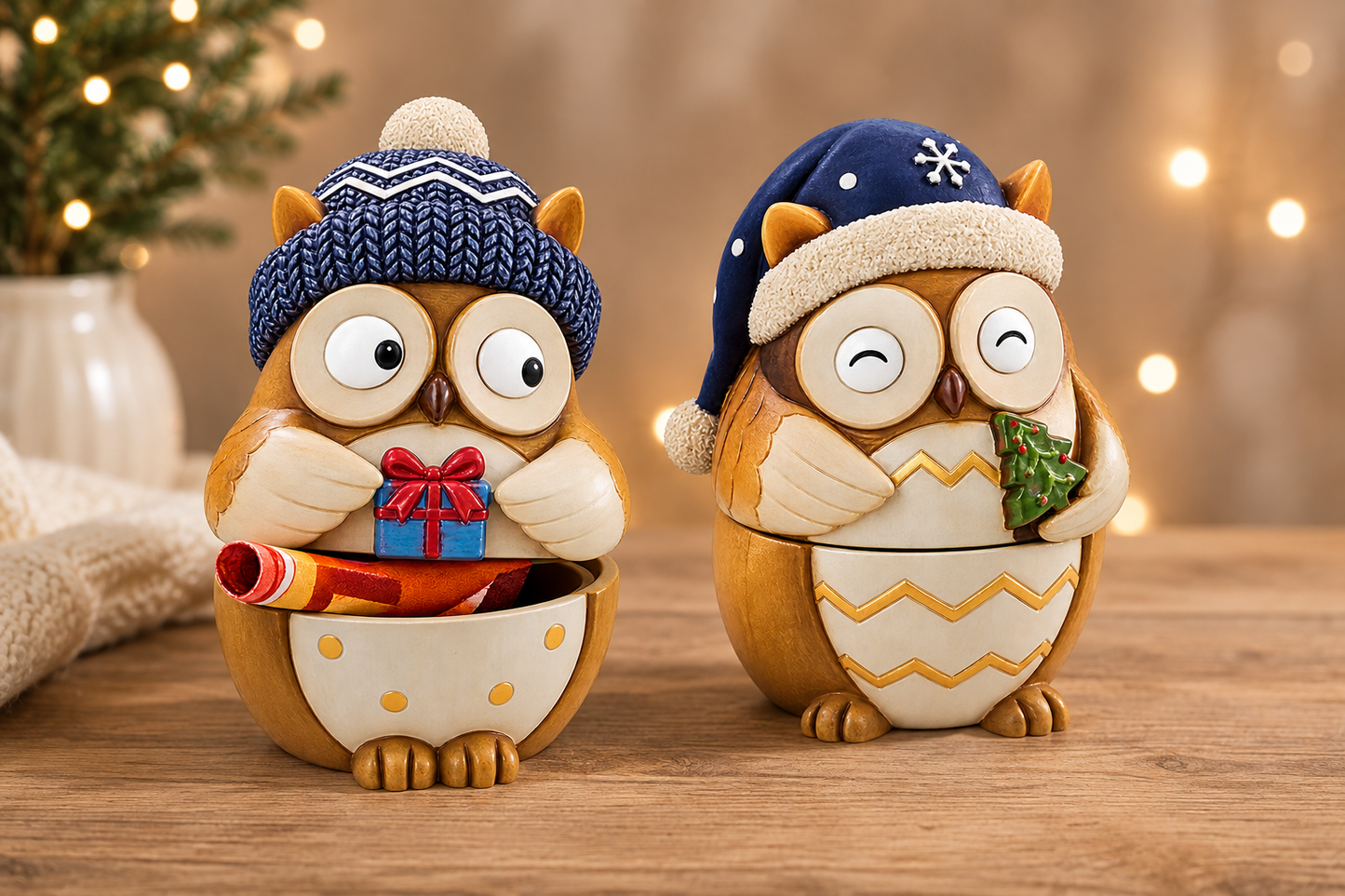 Geschenkdosen Eulenfreunde, 2er Set