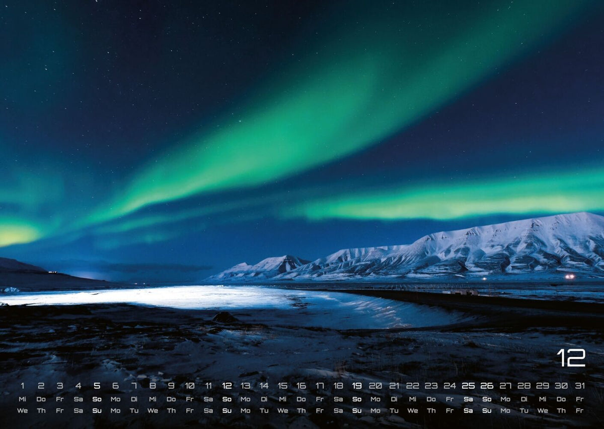 Polarlichter Kalender 2027 - grandiose Naturschauspiele (DIN A2, 42 x 59.4 cm)