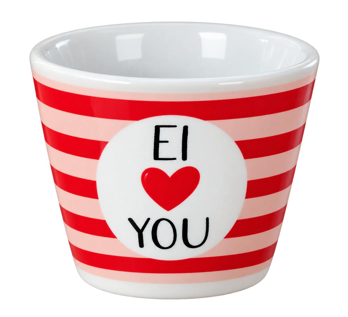 Eierbecher, "Ei love you" ca. 5x4cm (rot)