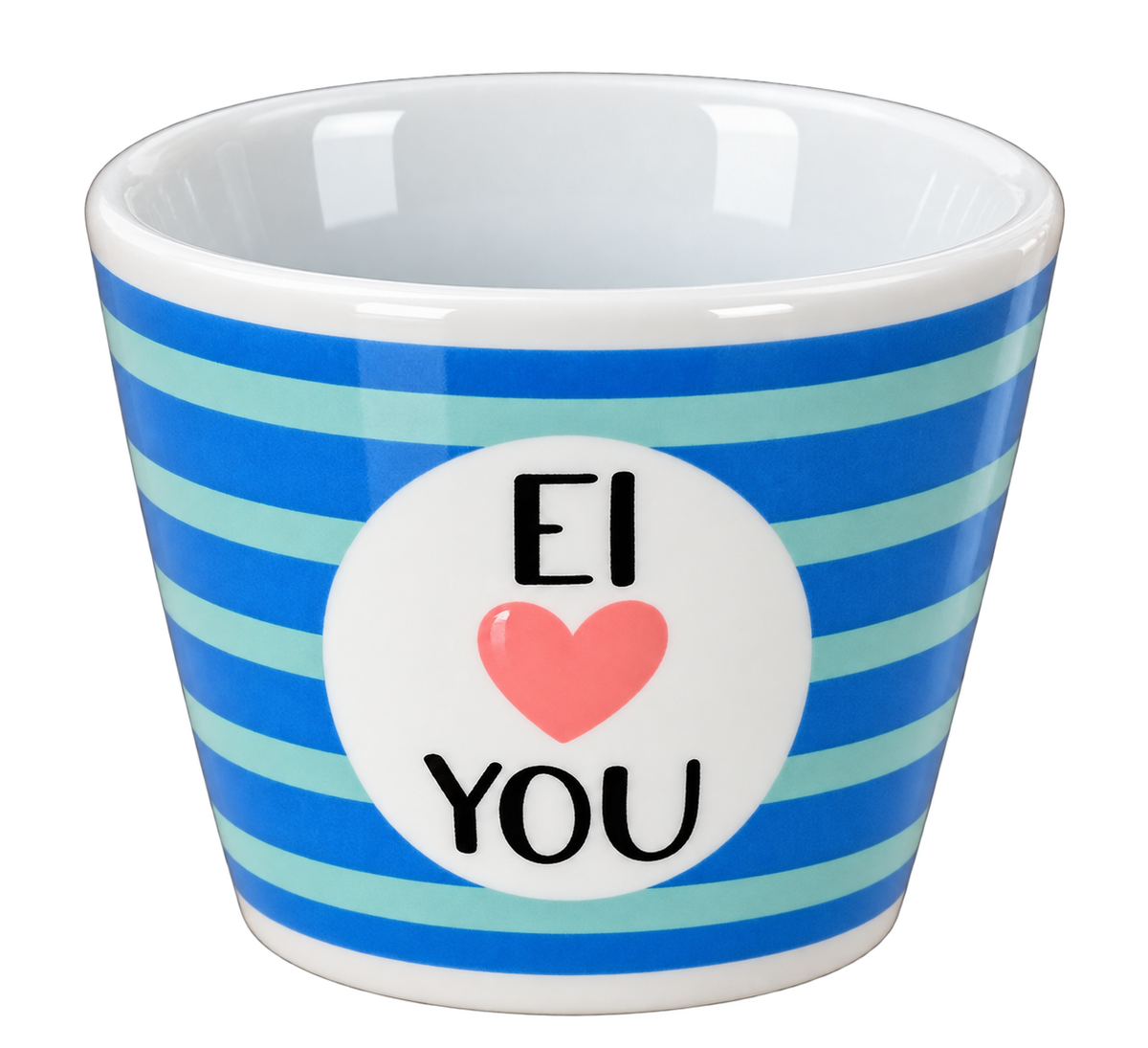 Eierbecher, "Ei love you" ca. 5x4cm (blau)