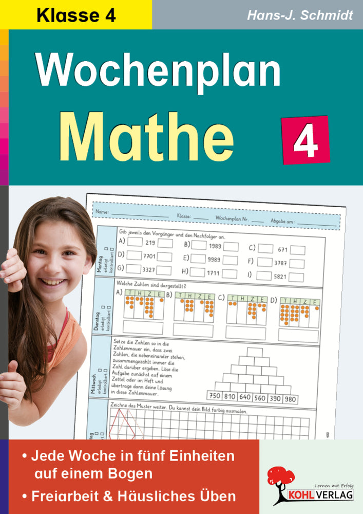 Wochenplan Mathe, 4. Schuljahr (Michael Junga)