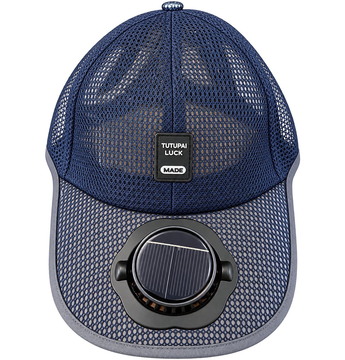 Solar-Baseballmütze mit integriertem Ventilator (Schwarz)