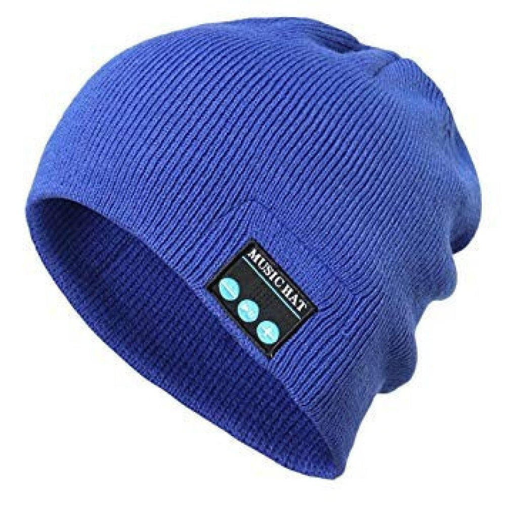 Bluetooth-Strickmütze mit Stereo-Lautsprechern (blau, unisex)