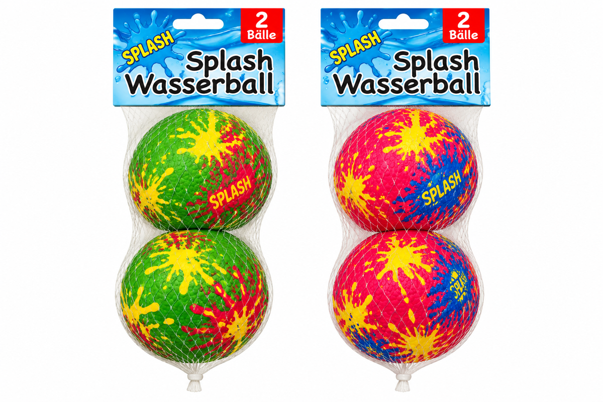 Wasserball Splash, 2er-set, sortiert in 2 Farben (ca. 7 cm)
