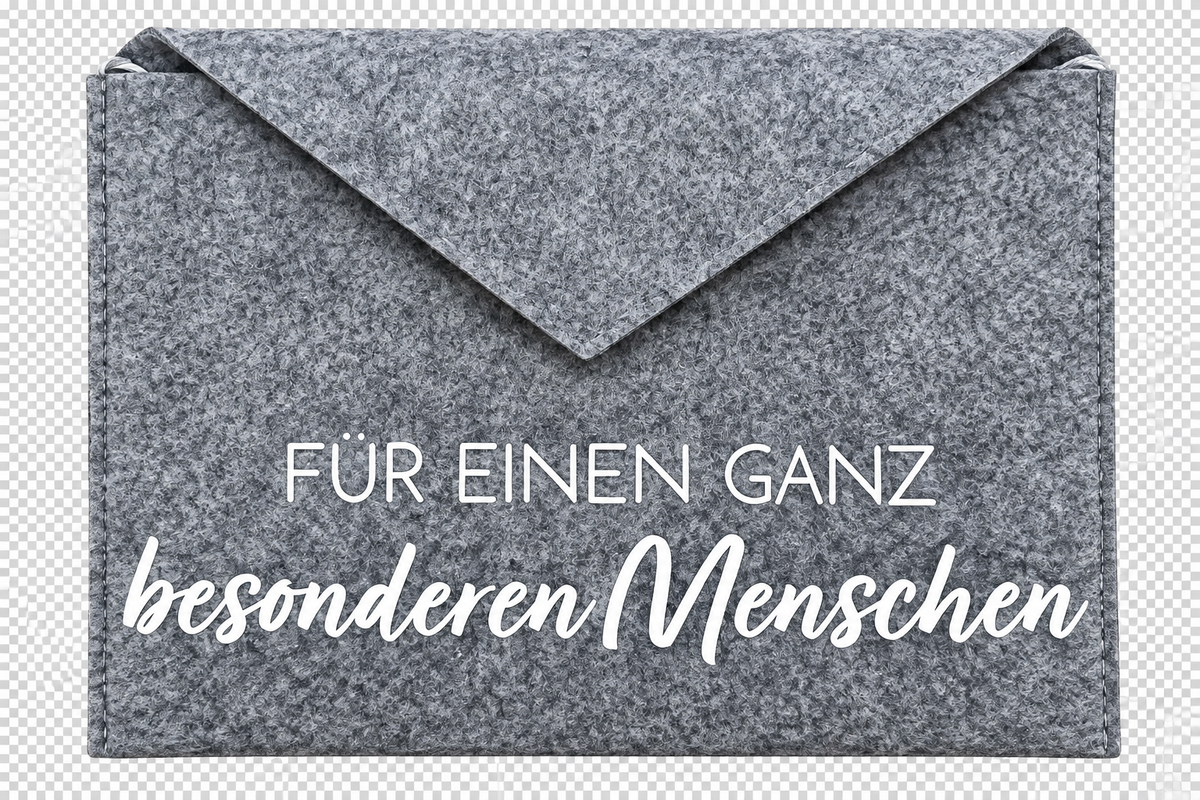 Filz-Geldgeschenk Umschlag "Für einen ganz besonderen Menschen"