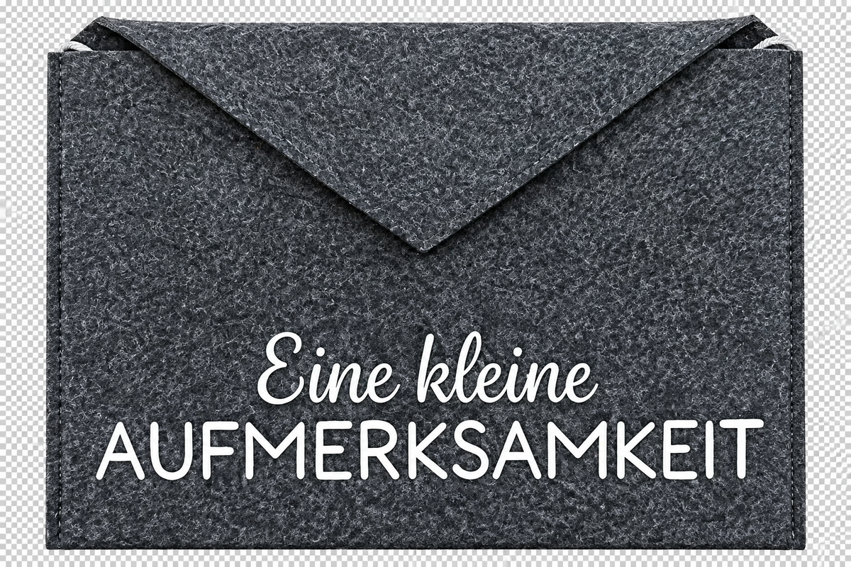 Filz-Geldgeschenk Umschlag "Eine kleine Aufmerksamkeit"