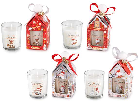 Weihnachts-Duftkerze "Christmas Cottage" im Glas mit Geschenkbox