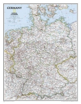 National Geographic Map Germany, Politival Map, laminiert, Planokarte