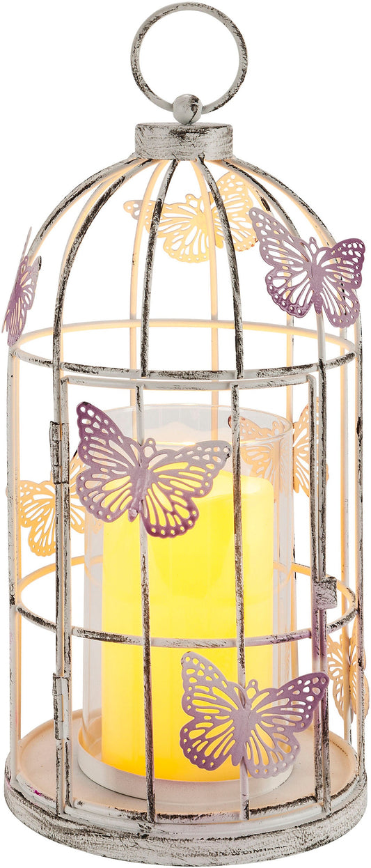 Laterne "Vogelkäfig" mit LED-Kerze