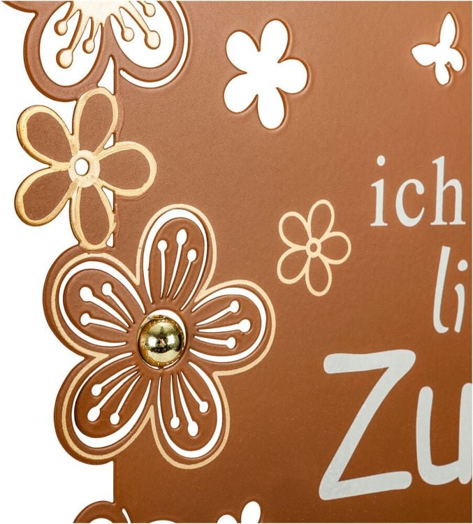 Metallschild "Zuhause" 26 x 40 cm