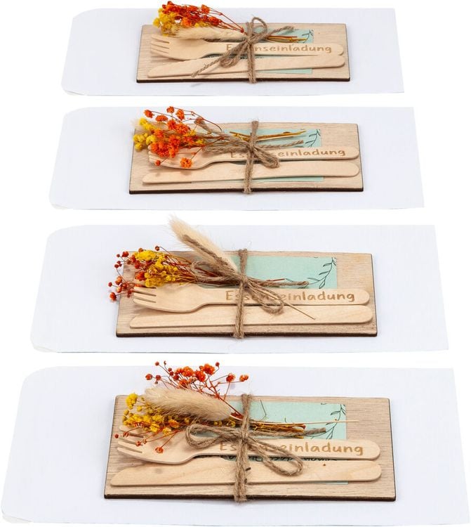 Gutschein-Geschenk "Essenseinladung" 4er-Set