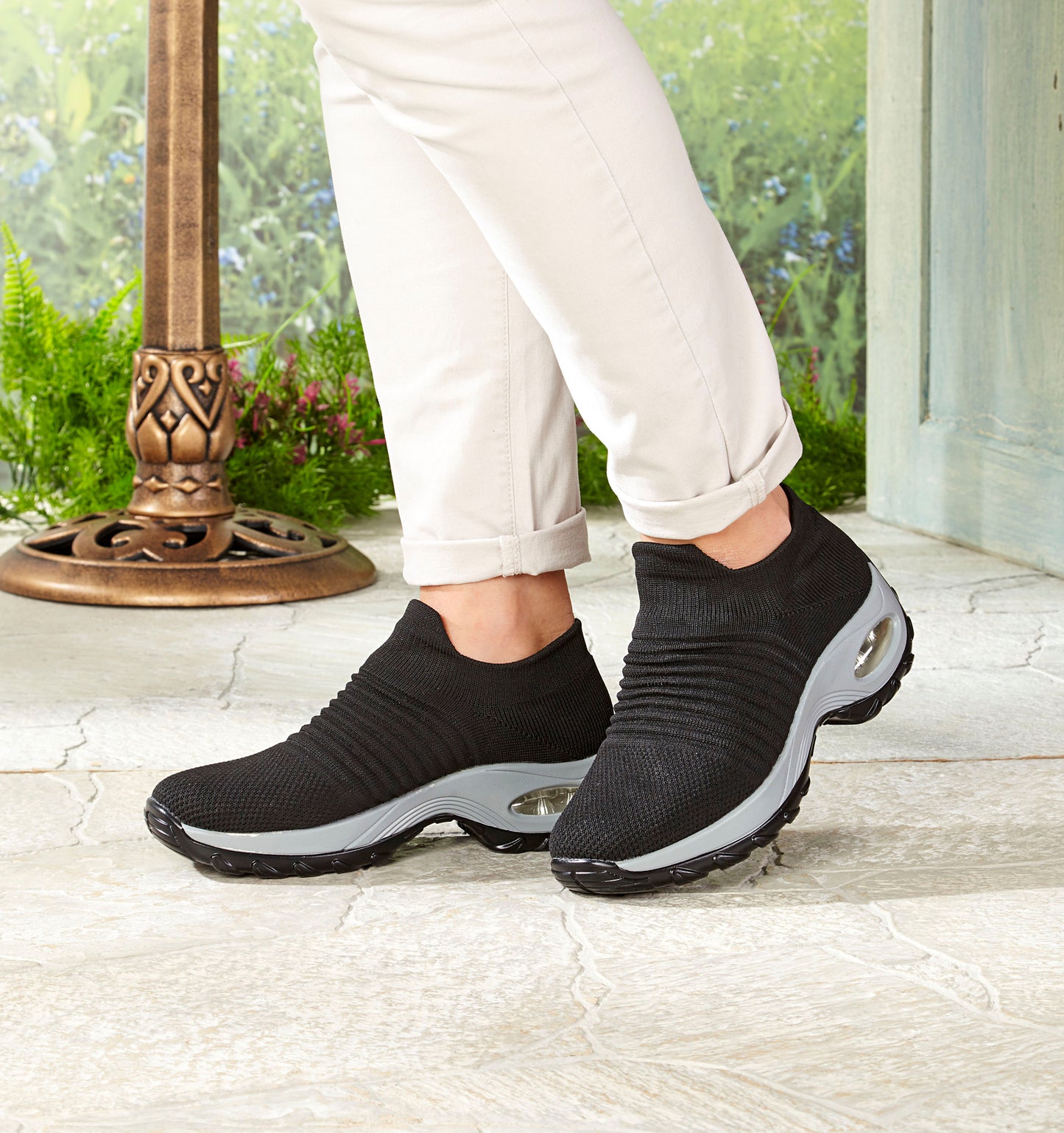 Freizeitschuh "Stretch", schwarz (Grösse: 40)