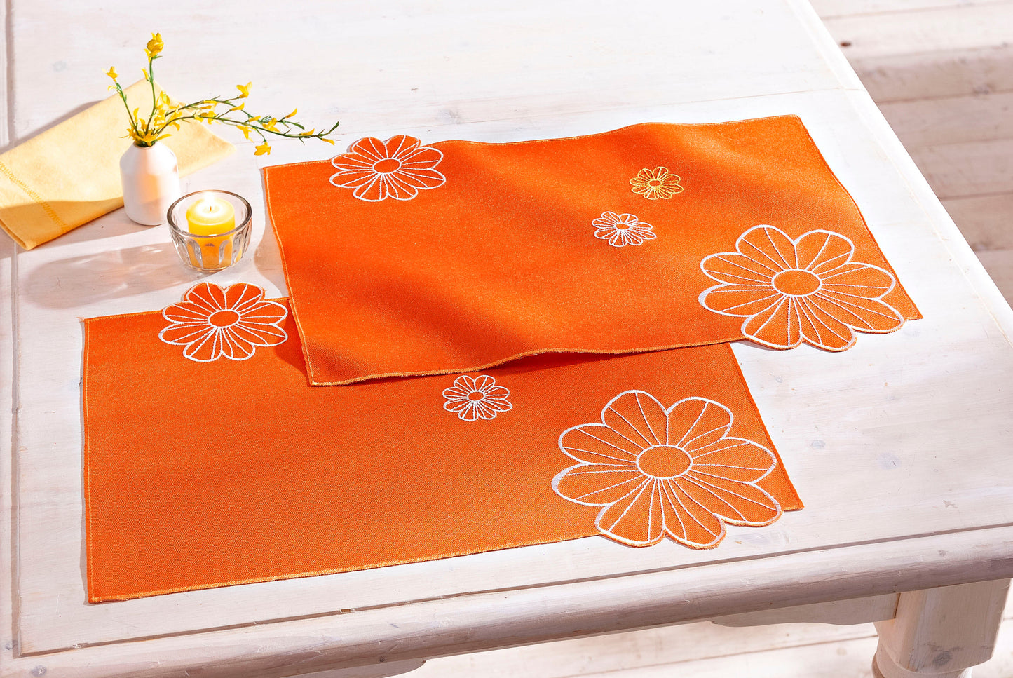 Tischsets "Orange Flower" 2er-Set