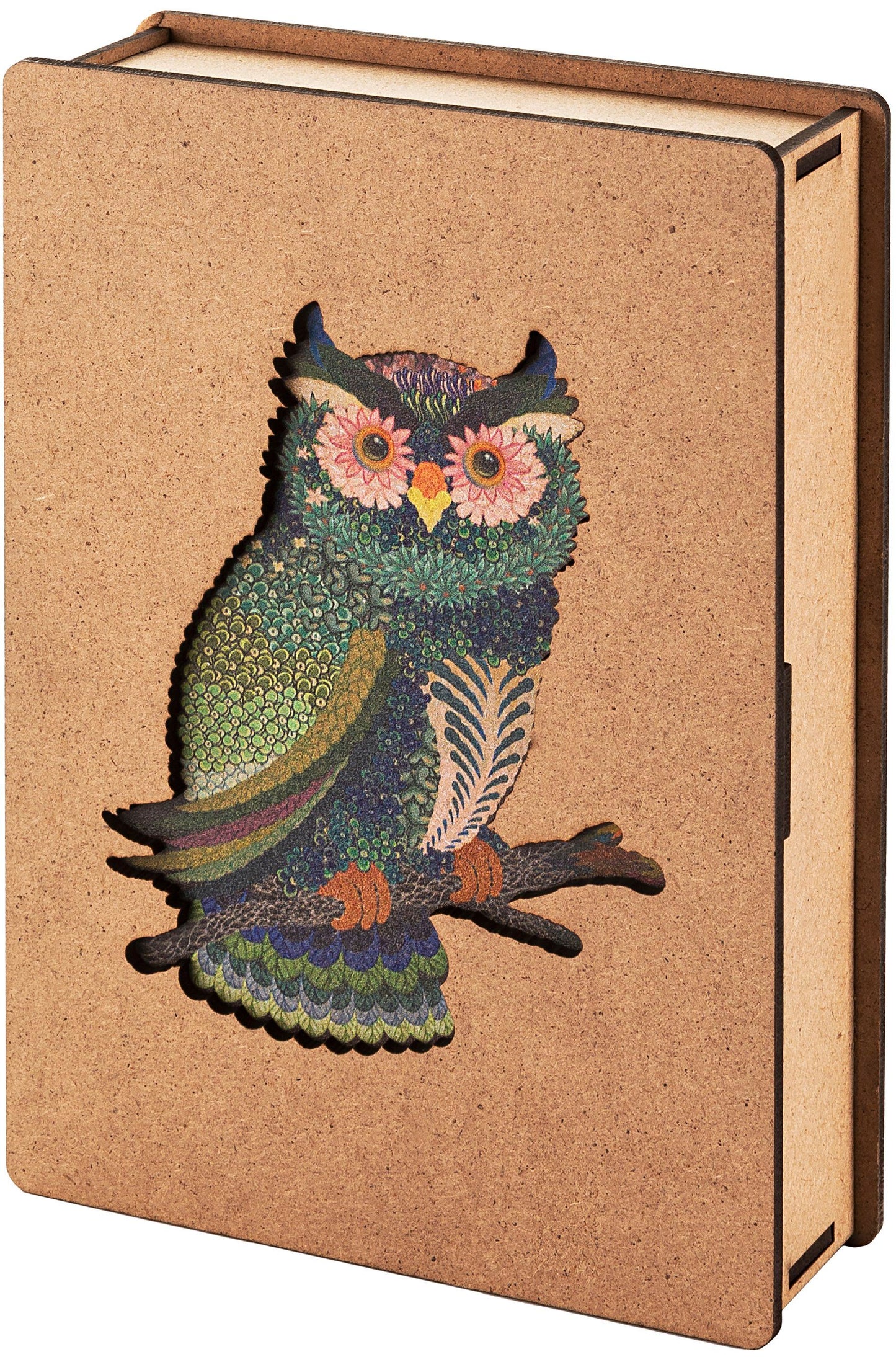 Holzpuzzle (Motiv: Waldeule, 200 Teile, 24,5 x 30 cm)