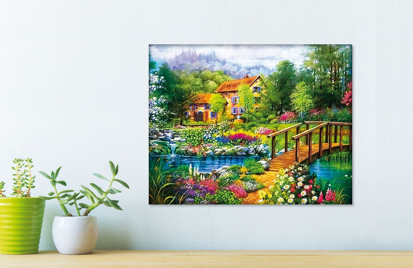 Diamond Painting "Haus am Weiher" 50 x 40 cm