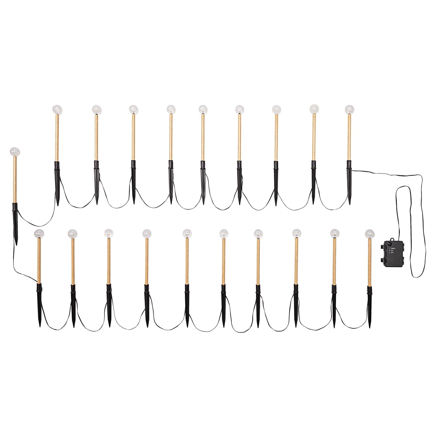LED-Gartenstecker "Bambus" 20er-Set