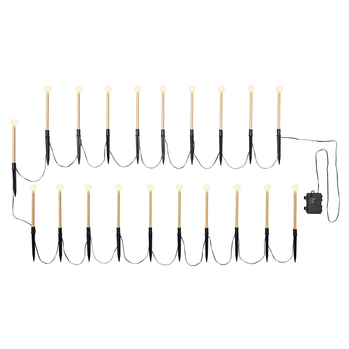 LED-Gartenstecker "Bambus" 20er-Set