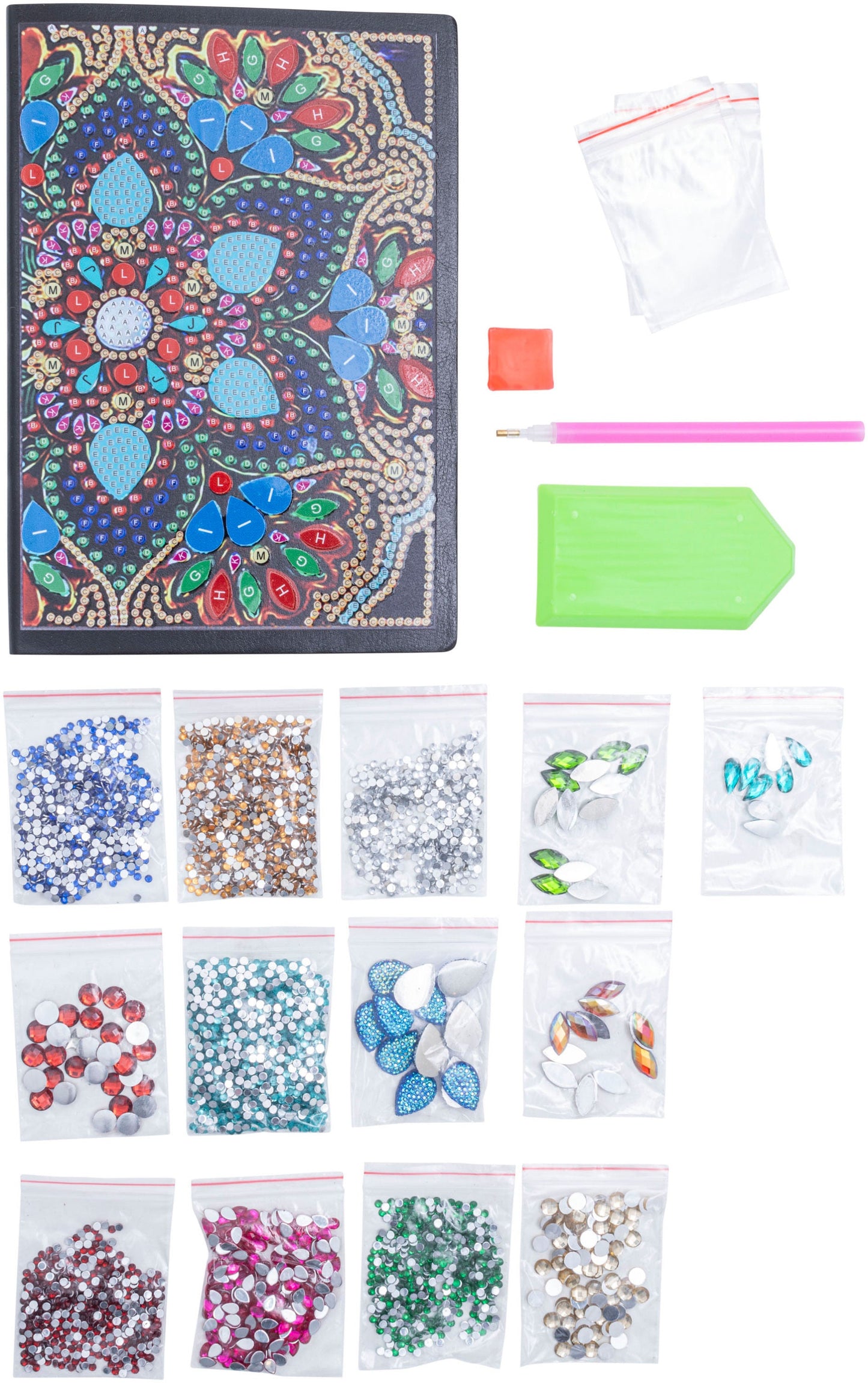 Diamond Painting Notizbuch "Sparkling Mandala" DIN A5