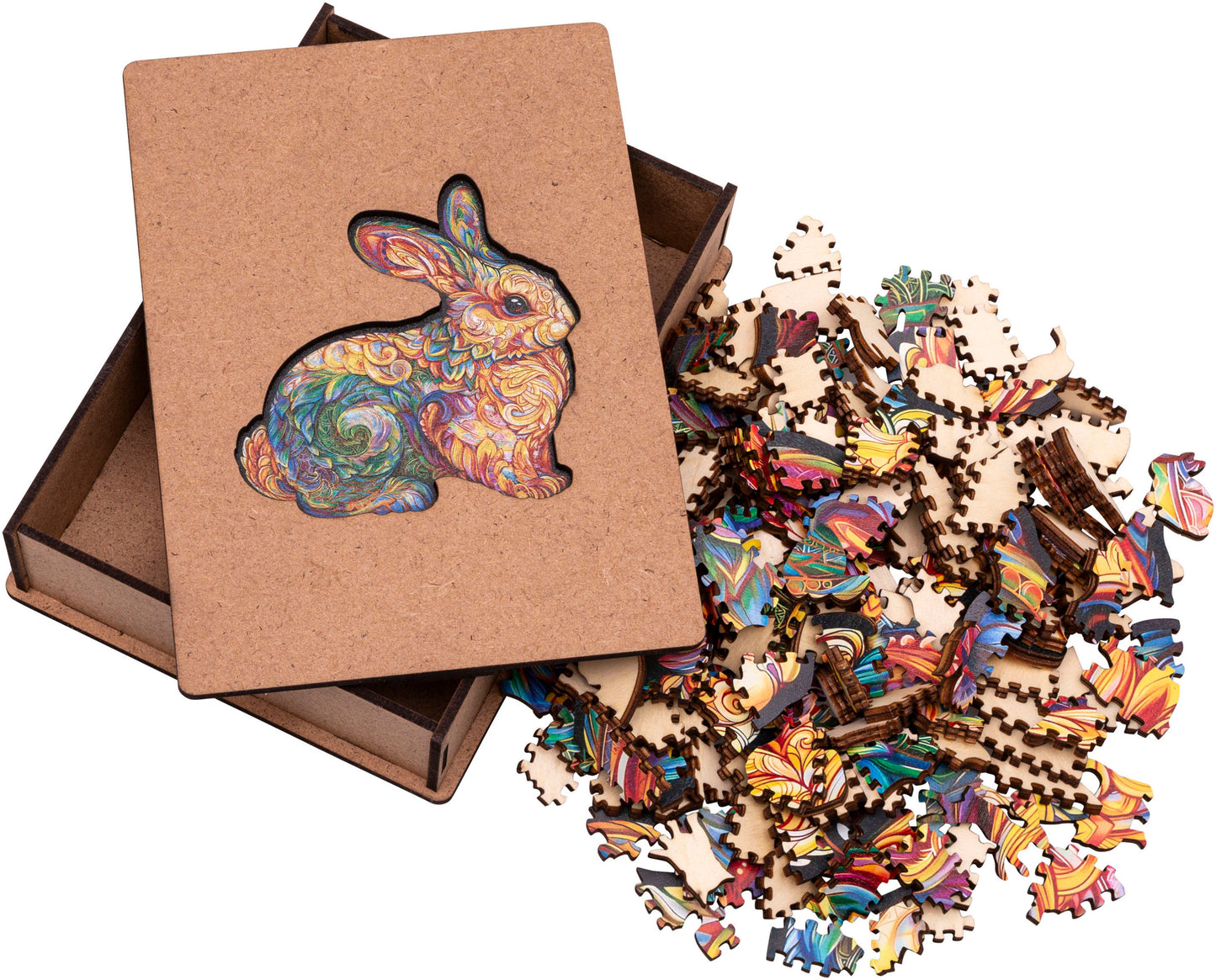 Holzpuzzle (Motiv: Hase 200 Teile, 29 x 30 cm)