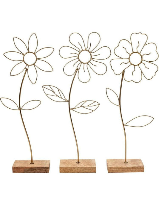 Deko-Objekt Blumen "Aura" 3er-Set