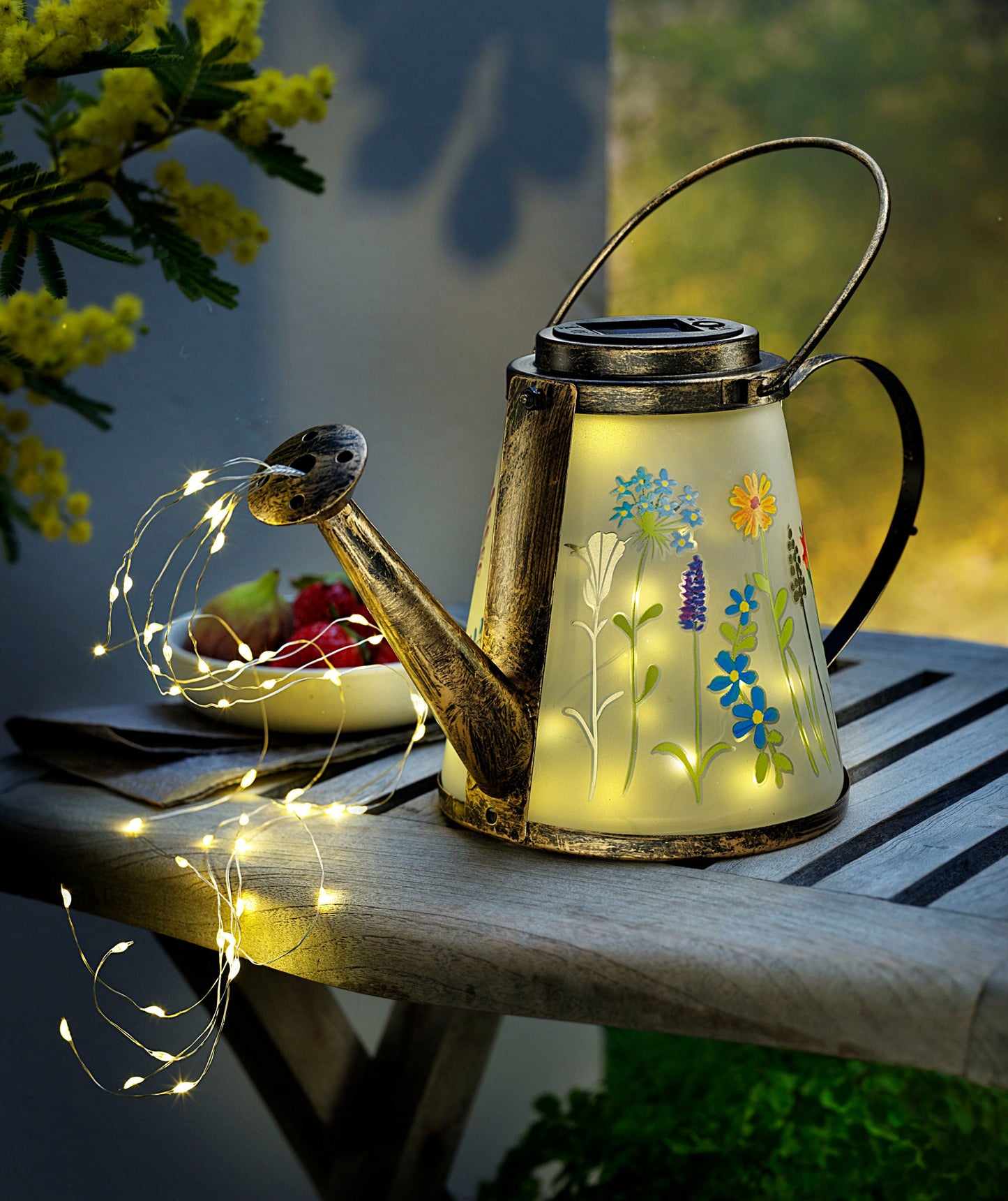 Solar-Gartenstecker "Giesskanne Flower" 70 LEDs