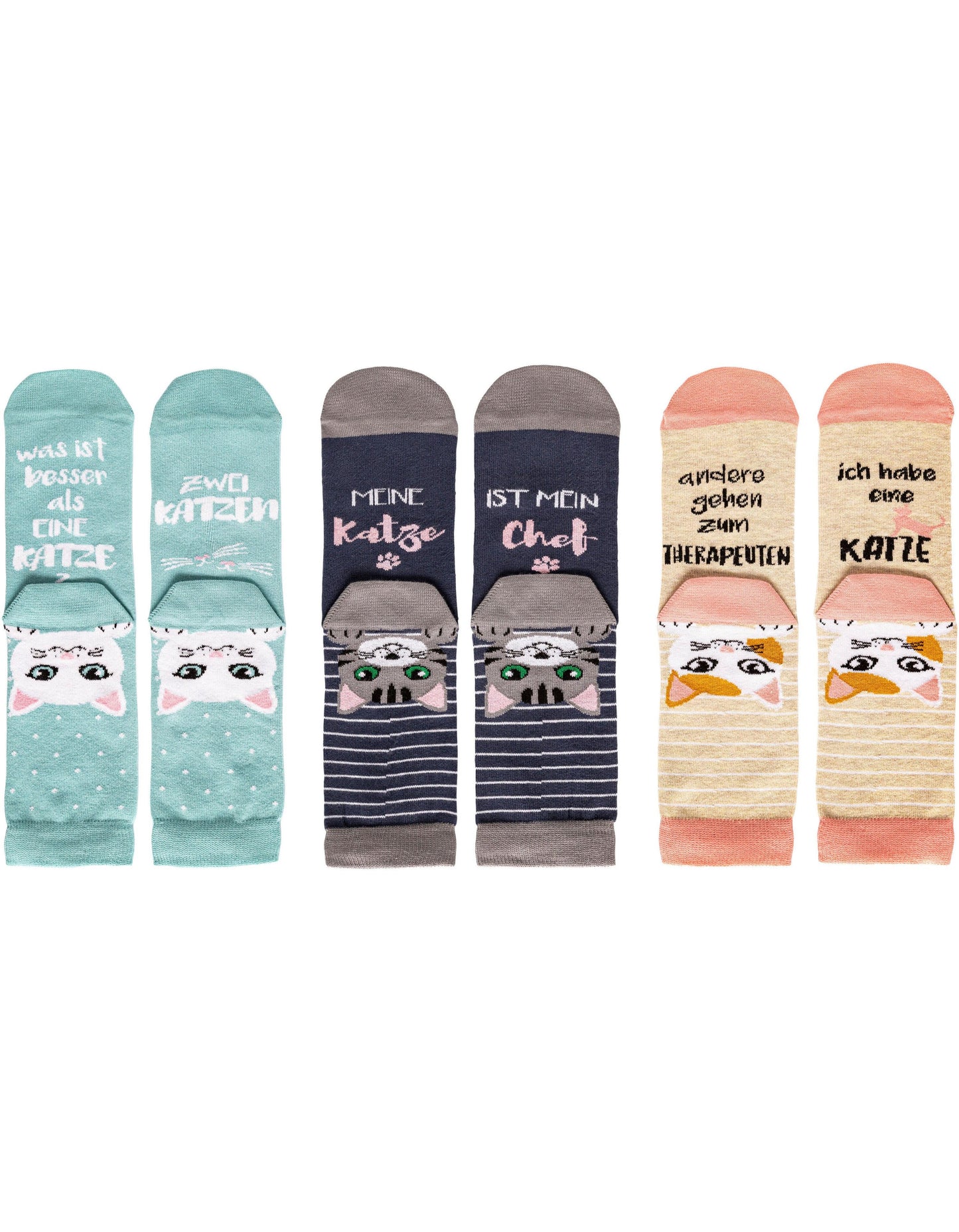 Katzensocken "Katzenliebe" 3er-Set