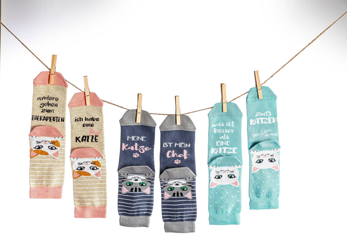 Katzensocken "Katzenliebe" 3er-Set