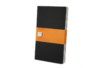 Moleskine Cahier, Large/A5, 3er Set, Liniert, Kartoneinband, Schwarz