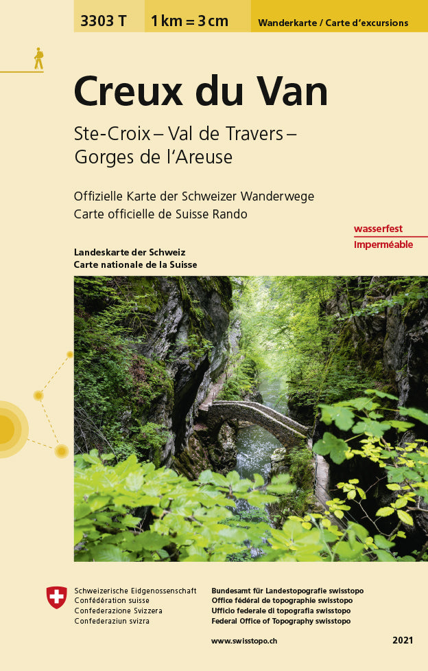 3303T Creux du Van Carte d'excursions (Bundesamt Für Landestopografie Swisstopo)
