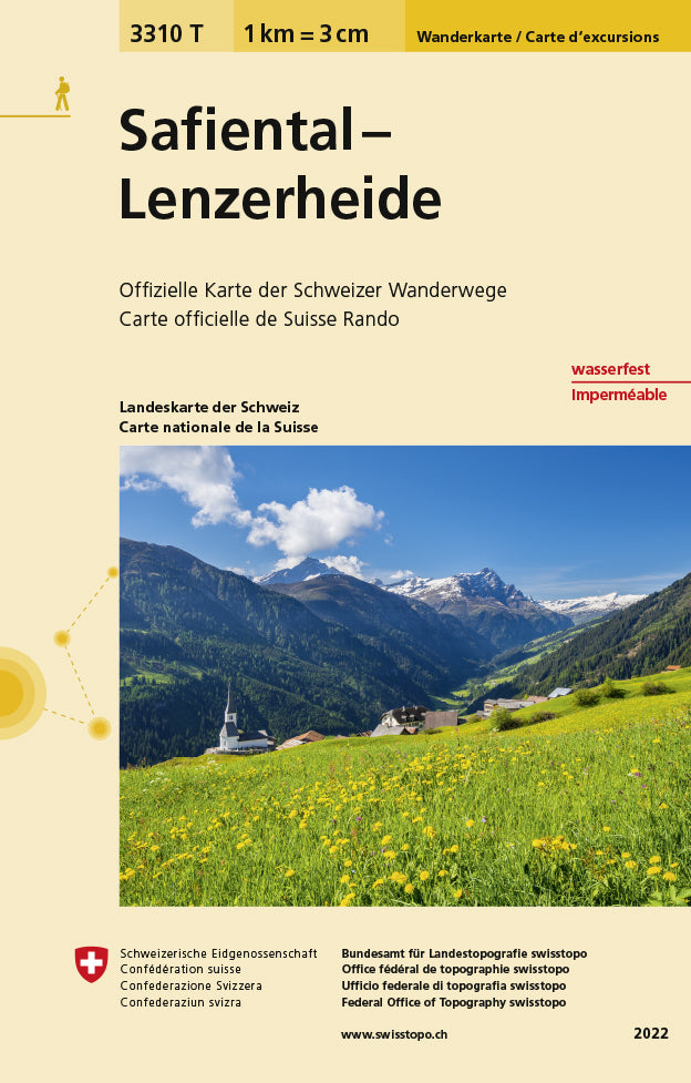 3310T Safiental - Lenzerheide Wanderkarte (Bundesamt Für Landestopografie Swisstopo)