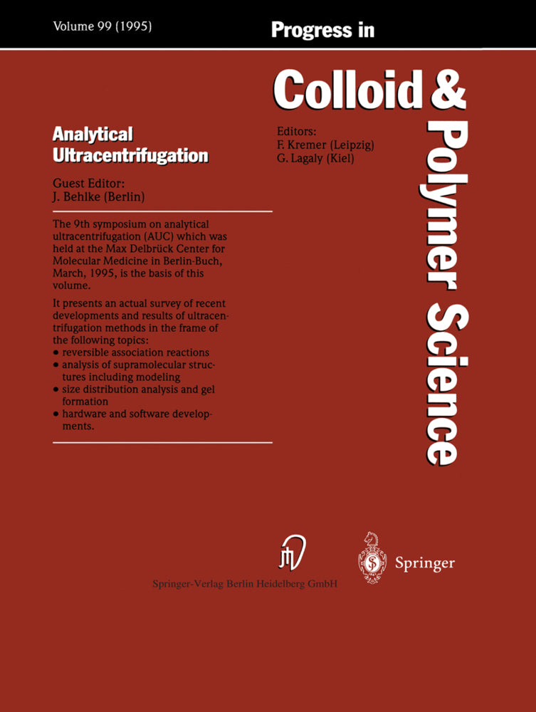 Analytical Ultracentrifugation (Joachim Behlke)