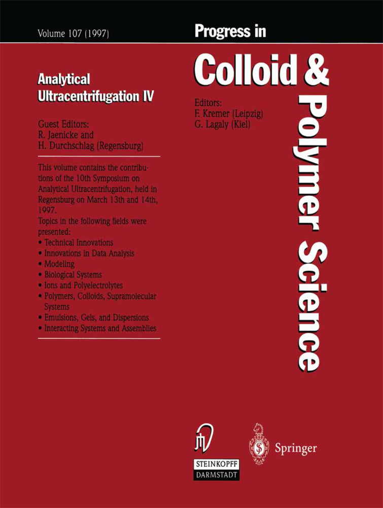 Analytical Ultracentrifugation IV (Rainer Jaenicke)