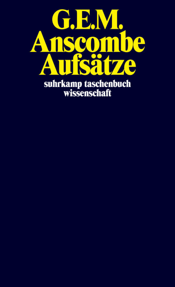 Aufsätze (Gertrude E. M. Anscombe)
